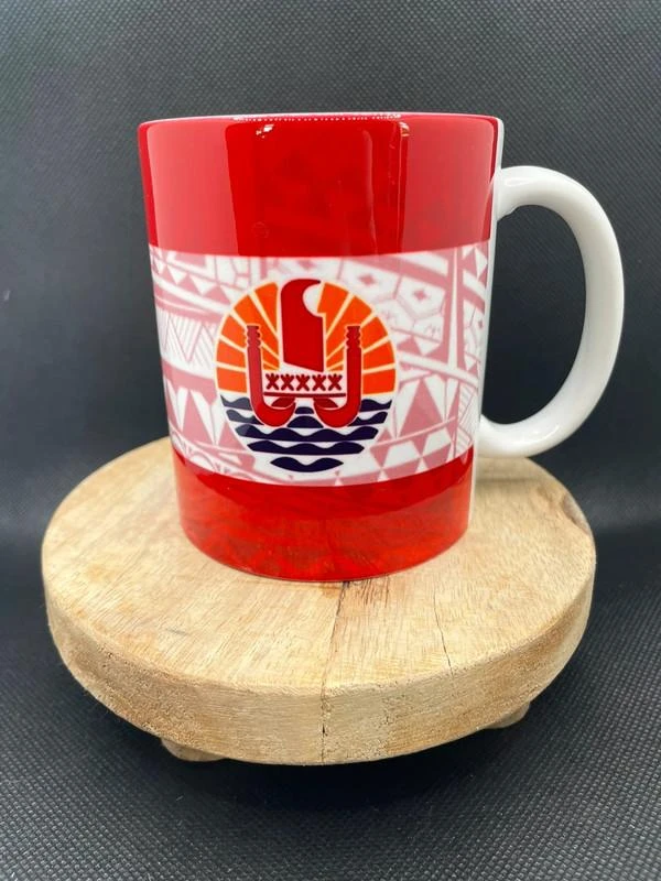 ☕ Caneca de Cerâmica – Taiti • Tatuagem Polinésia • Patutiki 🌺🌊 – photo 3